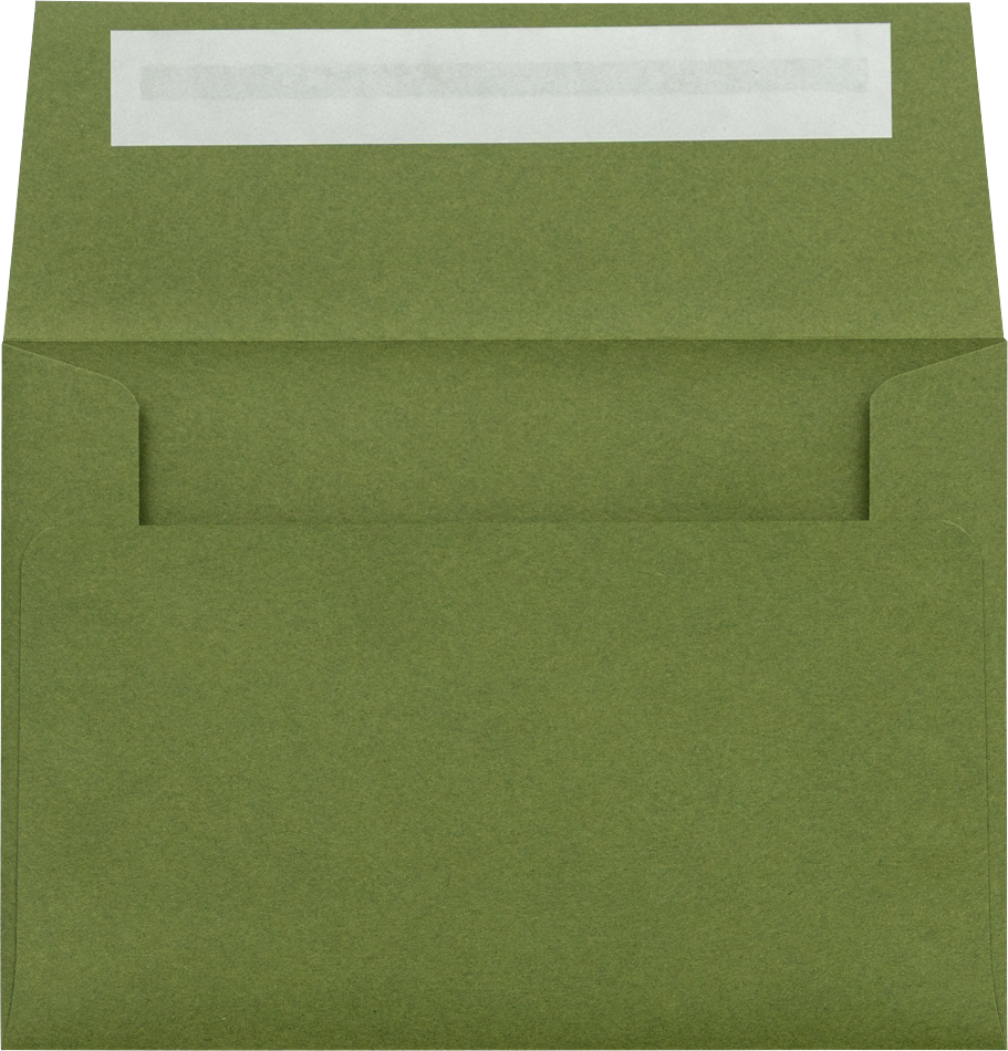 Dark Green Olive 28lb A1 Invitation Envelopes (3 5/8 x 5 1/8) with Peel & Seal