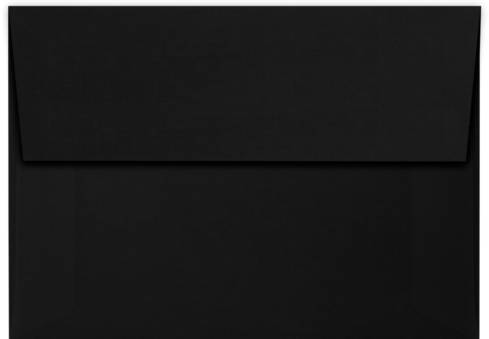Black Linen 32lb A1 Invitation Envelopes (3 5/8 x 5 1/8) with Peel & Seal