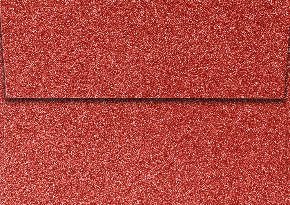 Holiday Red Sparkle 90lb A1 Invitation Envelopes (3 5/8 x 5 1/8) with Peel & Seal