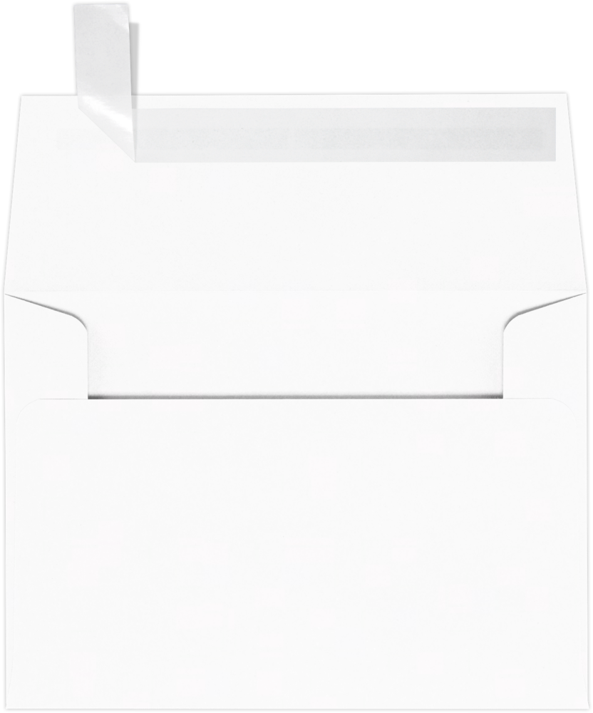White 100% Cotton 32lb A1 Invitation Envelopes (3 5/8 x 5 1/8) with Peel & Seal