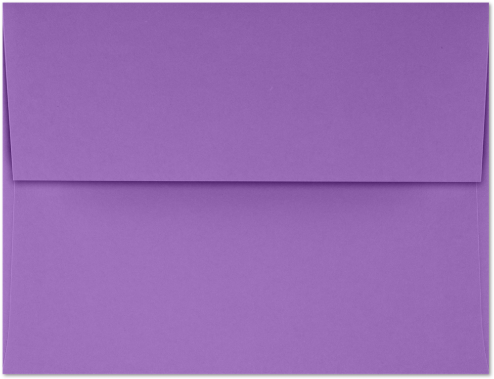 Violet Grape Purple 28lb A2 Invitation Envelopes (4 3/8 x 5 3/4) with Peel & Seal