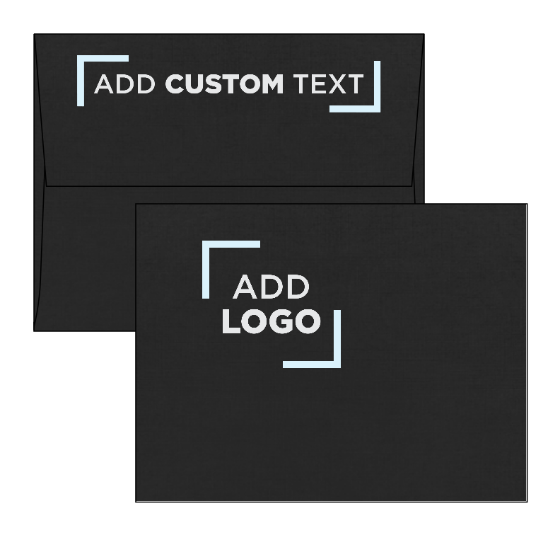 Black Linen 32lb A2 Invitation Envelopes (4 3/8 x 5 3/4) with Peel & Seal