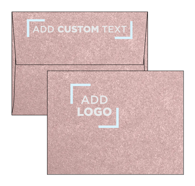 Misty Rose Pink Metallic 84lb A2 Invitation Envelopes (4 3/8 x 5 3/4) with Peel & Seal
