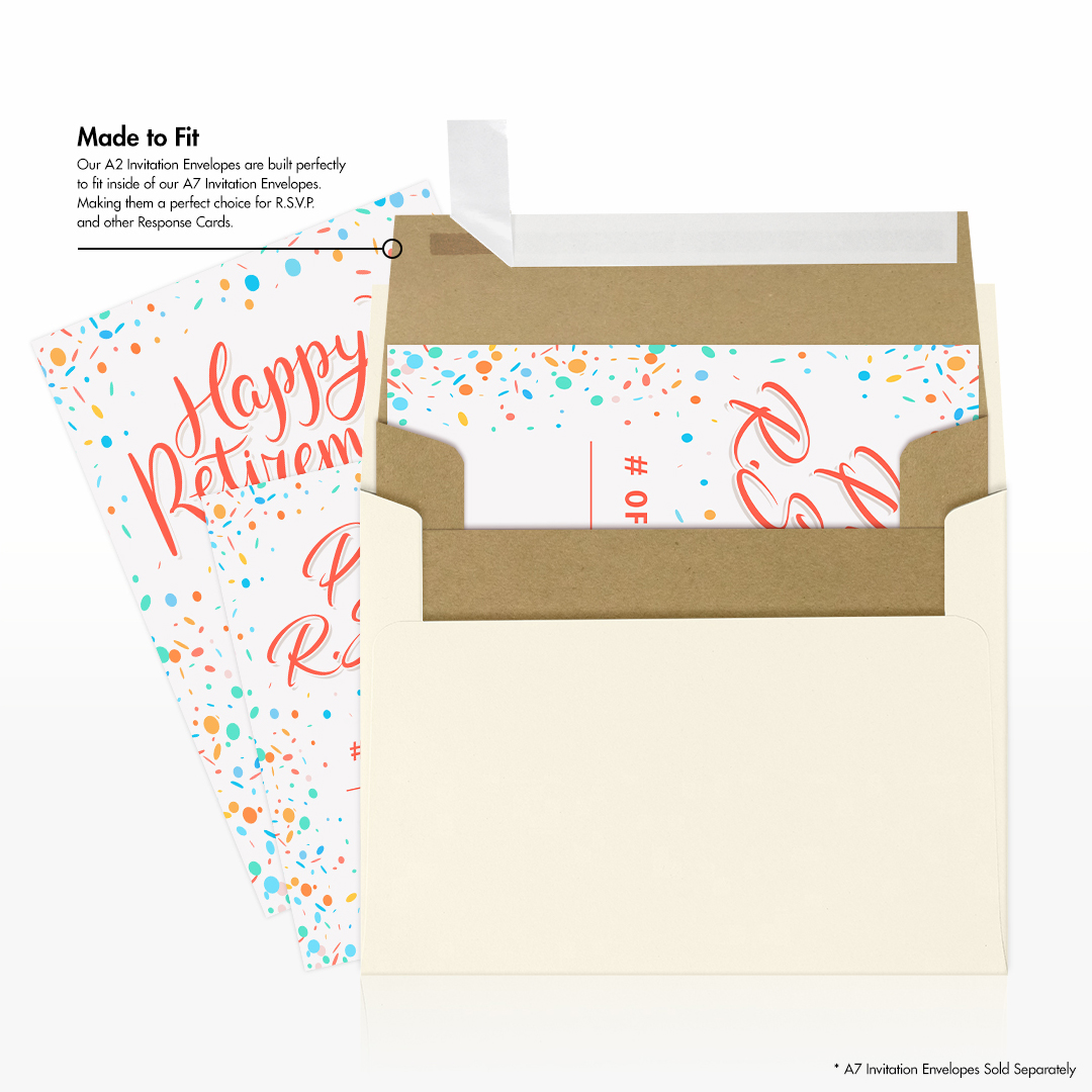 Grocery Bag 28lb A2 Invitation Envelopes (4 3/8 x 5 3/4) with Peel & Seal