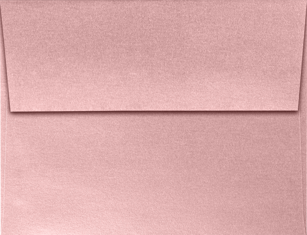 Misty Rose Pink Metallic 84lb A2 Invitation Envelopes (4 3/8 x 5 3/4) with Peel & Seal