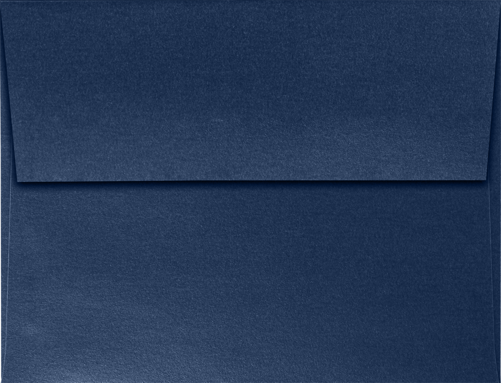Lapis Navy Blue Metallic 32lb A2 Invitation Envelopes (4 3/8 x 5 3/4) with Peel & Seal