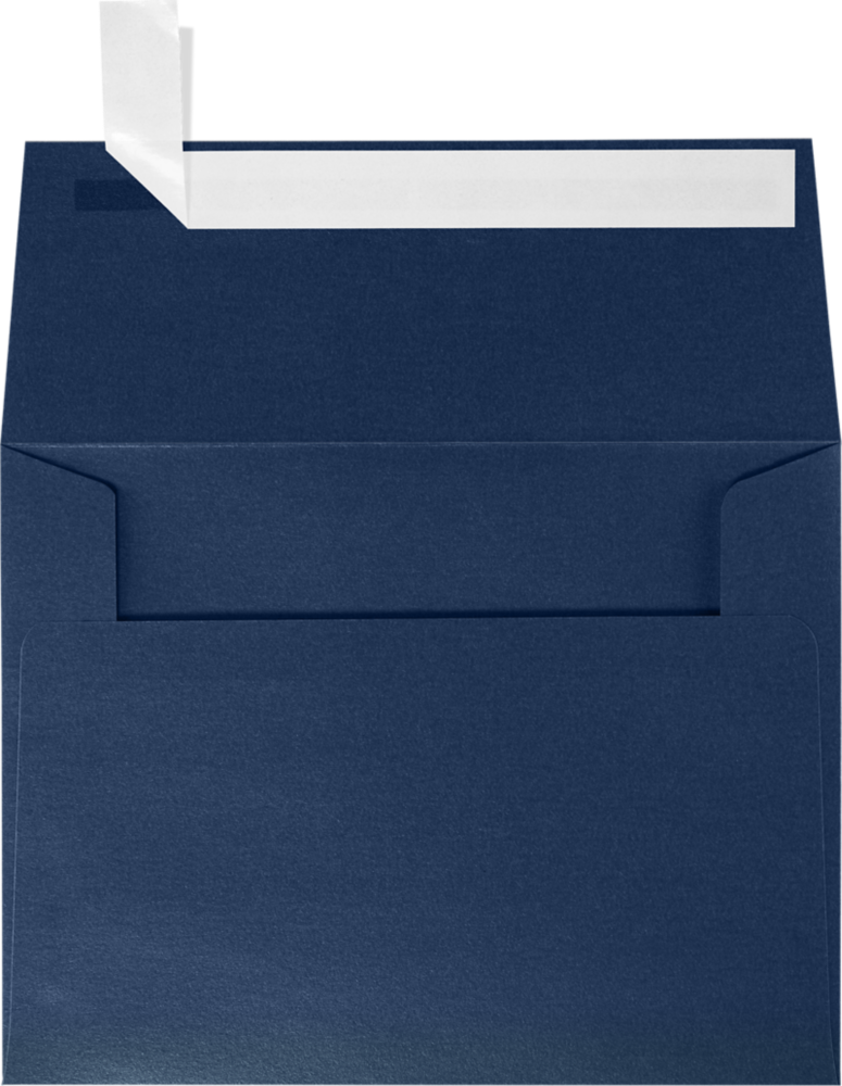 Lapis Navy Blue Metallic 32lb A2 Invitation Envelopes (4 3/8 x 5 3/4) with Peel & Seal