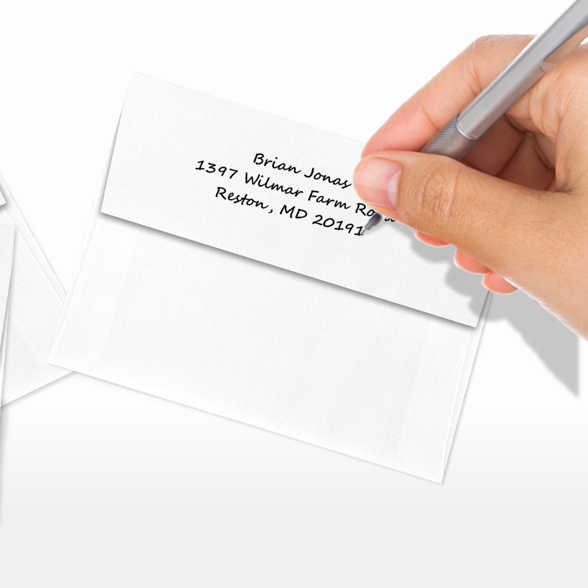 White Linen 32lb A2 Invitation Envelopes (4 3/8 x 5 3/4) with Peel & Seal