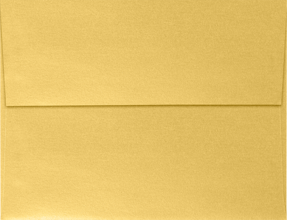 Gold Metallic 32lb A4 Invitation Envelopes (4 1/4 x 6 1/4) with Peel & Seal