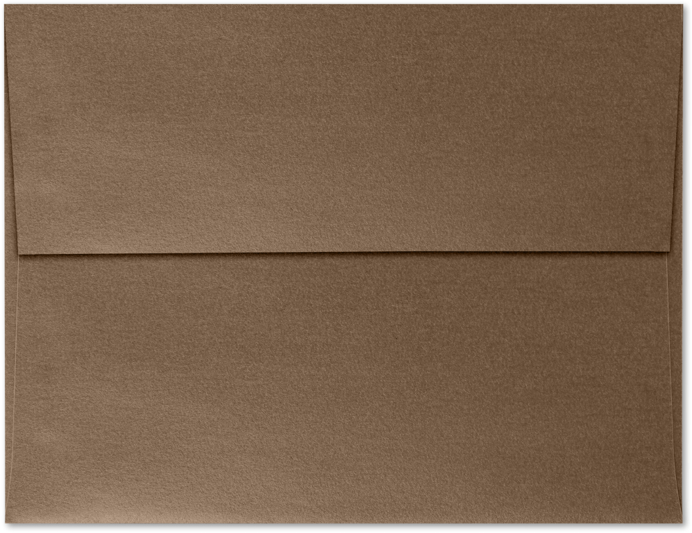 Bronze Brown Metallic 32lb A4 Invitation Envelopes (4 1/4 x 6 1/4) with Peel & Seal
