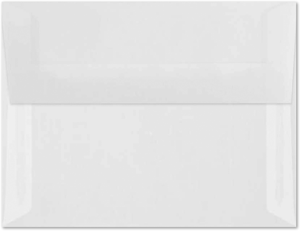 Clear Translucent 30lb A4 Invitation Envelopes (4 1/4 x 6 1/4) with Peel & Seal