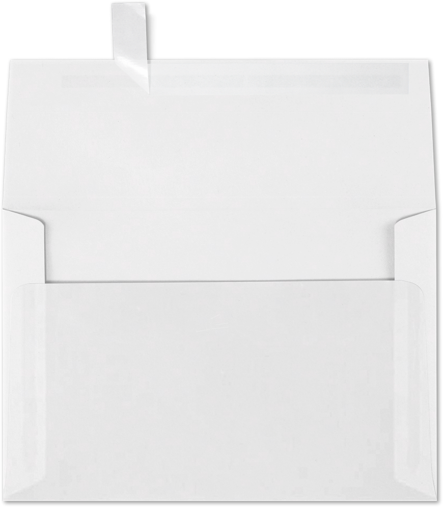 Clear Translucent 30lb A4 Invitation Envelopes (4 1/4 x 6 1/4) with Peel & Seal