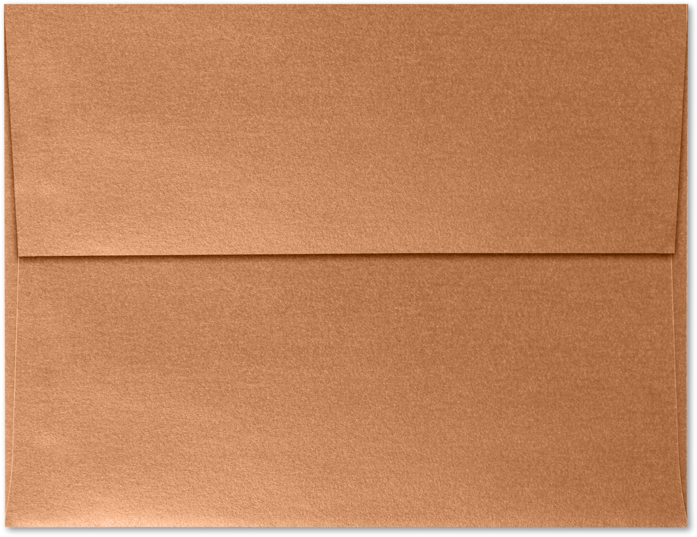 Copper Brown Metallic 32lb A4 Invitation Envelopes (4 1/4 x 6 1/4) with Peel & Seal