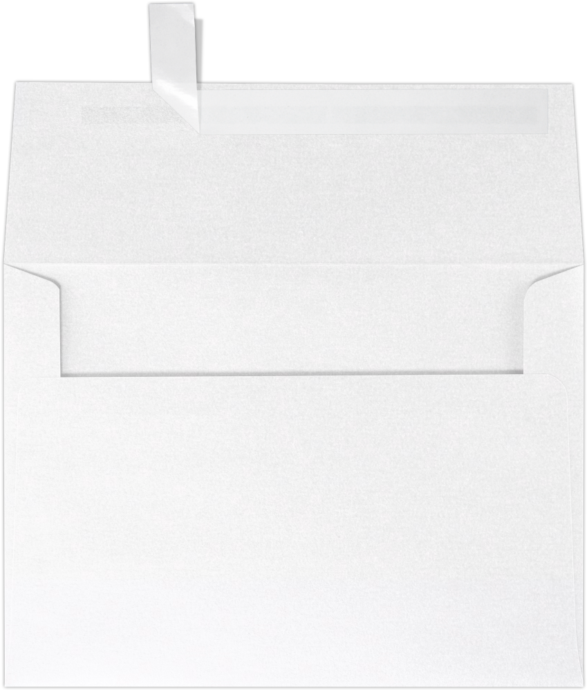 Crystal White Metallic 32lb A4 Invitation Envelopes (4 1/4 x 6 1/4) with Peel & Seal