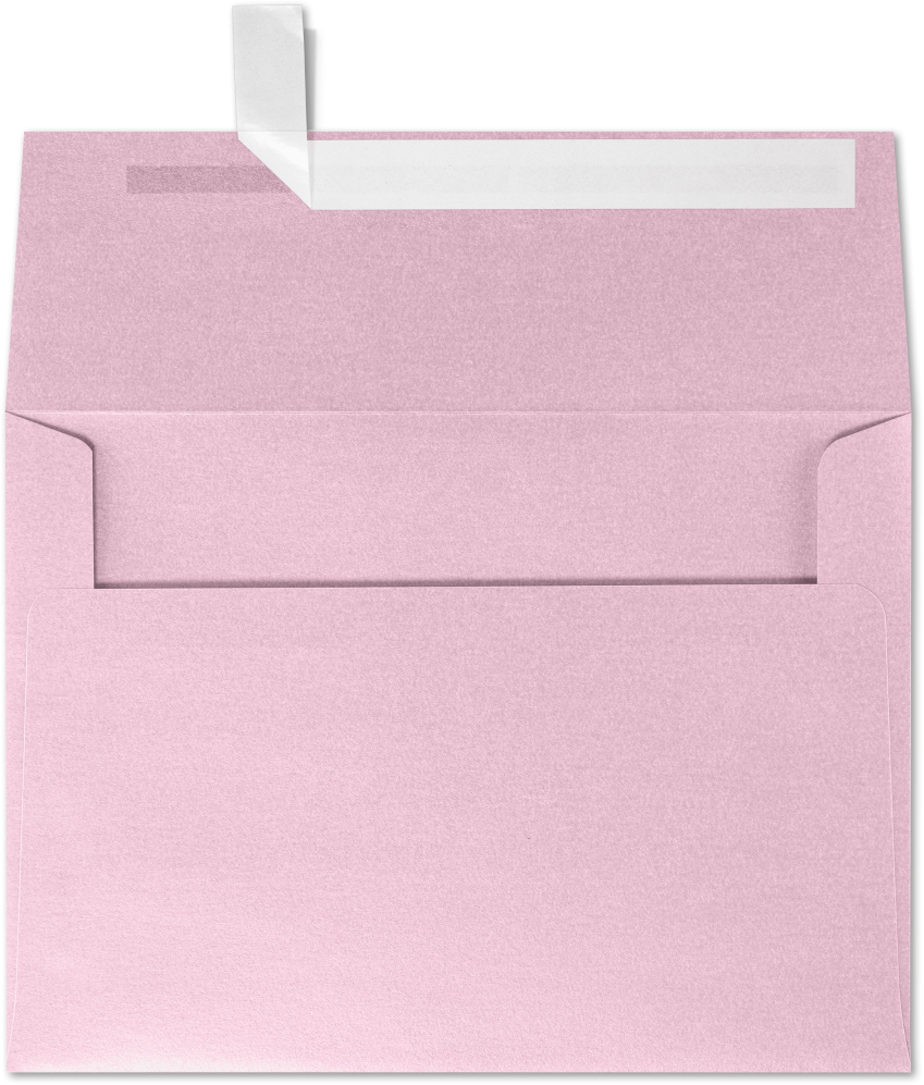 Pink Rose Metallic 32lb A4 Invitation Envelopes (4 1/4 x 6 1/4) with Peel & Seal