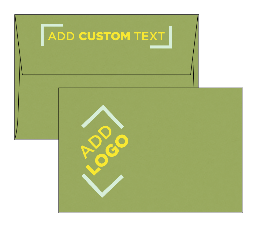 Dark Green Olive 28lb A4 Invitation Envelopes (4 1/4 x 6 1/4) with Peel & Seal