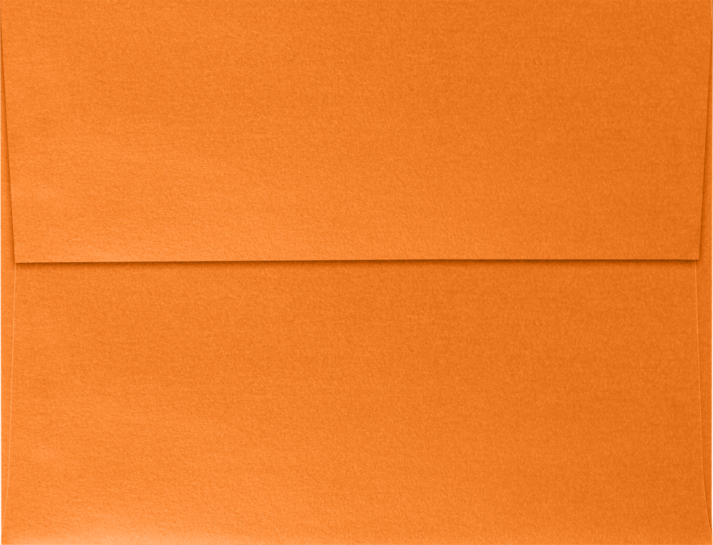 Orange Flame Metallic 32lb A4 Invitation Envelopes (4 1/4 x 6 1/4) with Peel & Seal