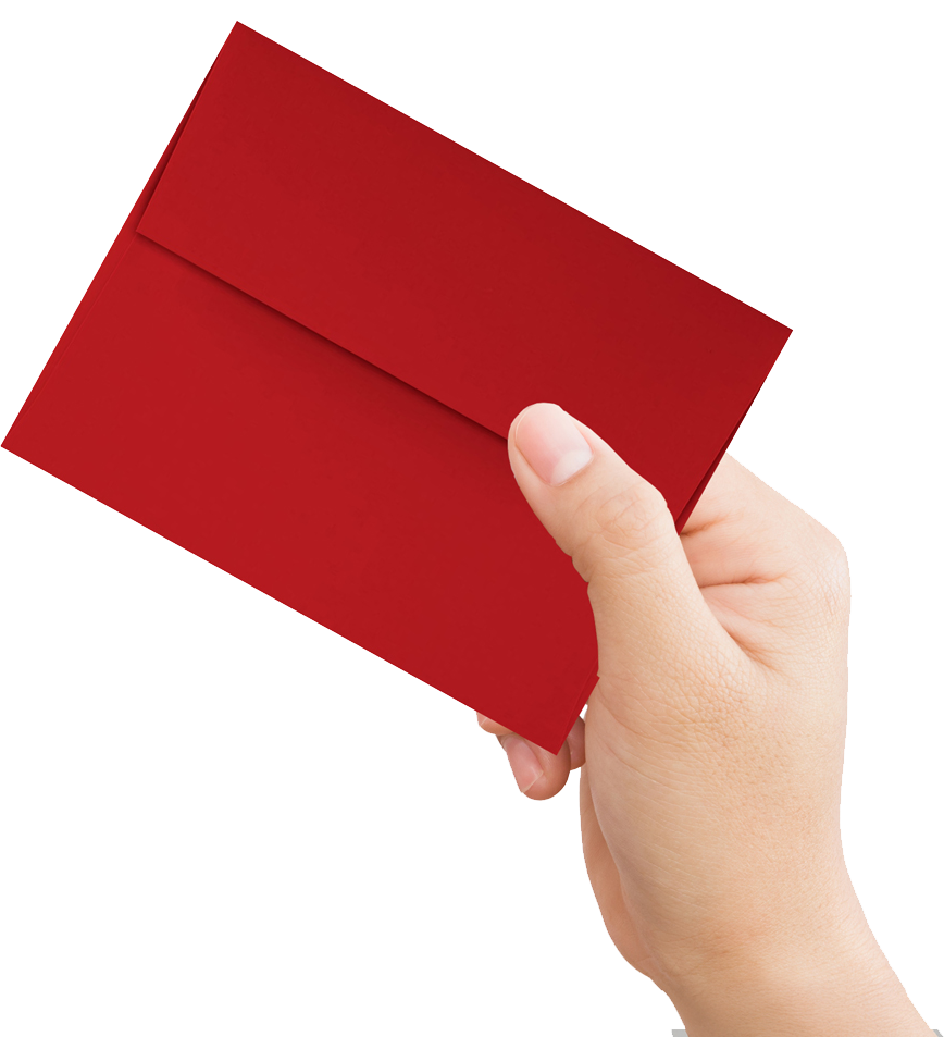 Red 24lb A4 Invitation Envelopes (4 1/4 x 6 1/4)