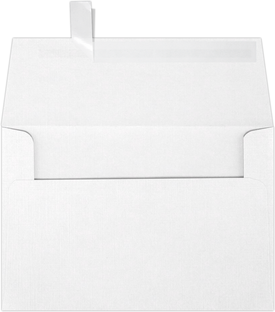 White Linen 32lb A4 Invitation Envelopes (4 1/4 x 6 1/4) with Peel & Seal