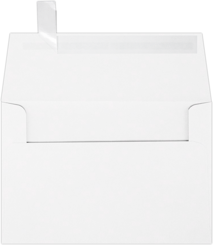 White Recycled 32lb A4 Invitation Envelopes (4 1/4 x 6 1/4) with Peel & Seal