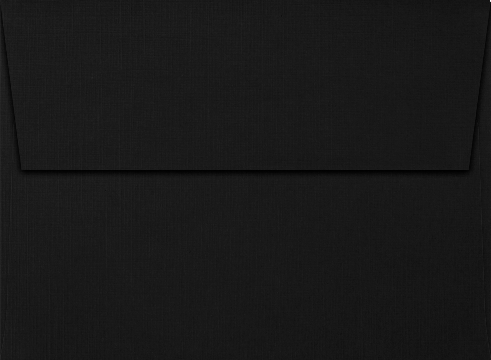 Black Linen 32lb A6 Invitation Envelopes (4 3/4 x 6 1/2) with Peel & Seal