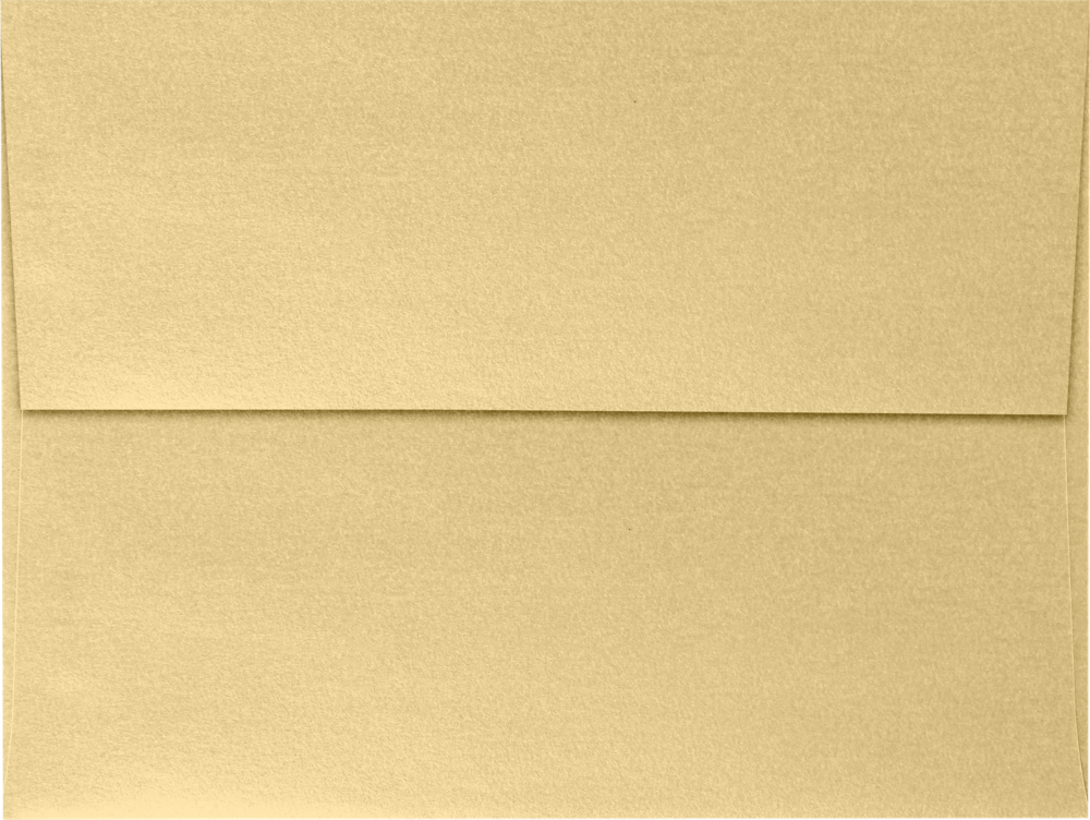 Light Gold Blonde Metallic 32lb A6 Invitation Envelopes (4 3/4 x 6 1/2) with Peel & Seal