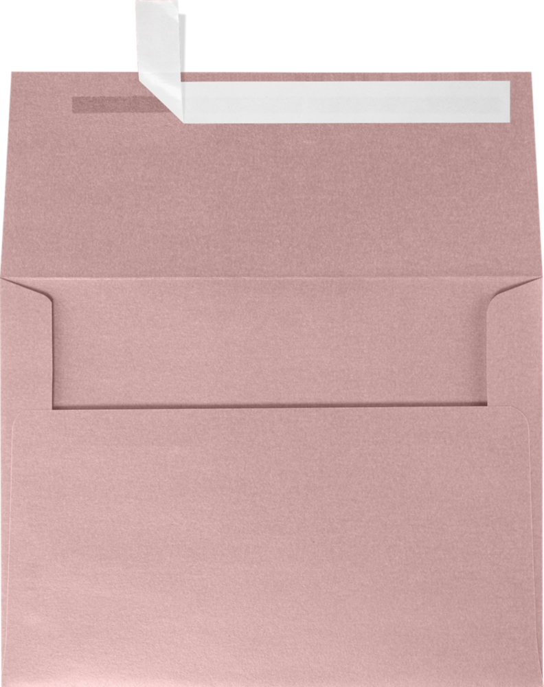 Misty Rose Pink Metallic 84lb A6 Invitation Envelopes (4 3/4 x 6 1/2) with Peel & Seal