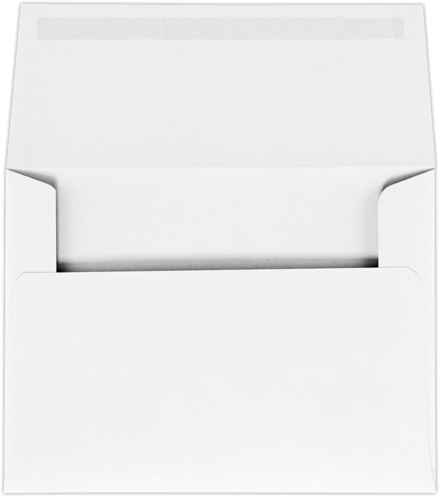 White Recycled 32lb A6 Invitation Envelopes (4 3/4 x 6 1/2) with Peel & Seal