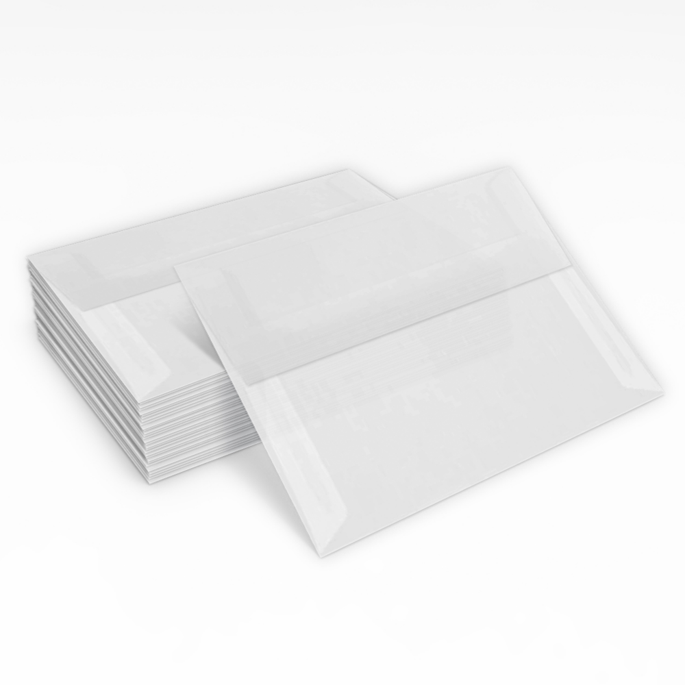 Clear Translucent 30lb A7 Invitation Envelopes (5 1/4 x 7 1/4) with Peel & Seal