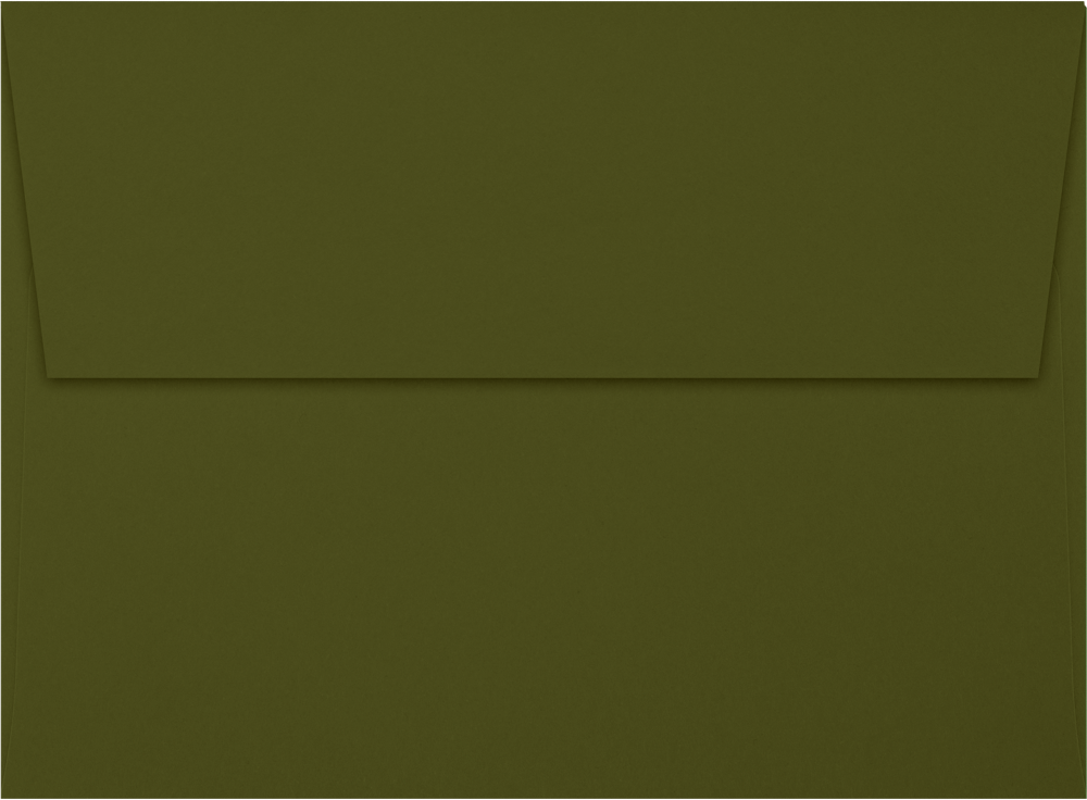 Dark Green Olive 28lb A7 Invitation Envelopes (5 1/4 x 7 1/4) with Peel & Seal