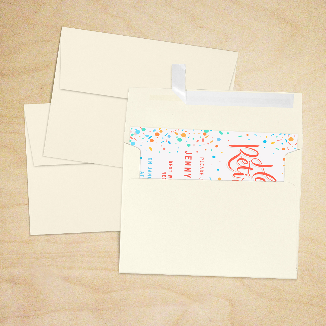 Natural Recycled 32lb A7 Invitation Envelopes (5 1/4 x 7 1/4) with Peel & Seal