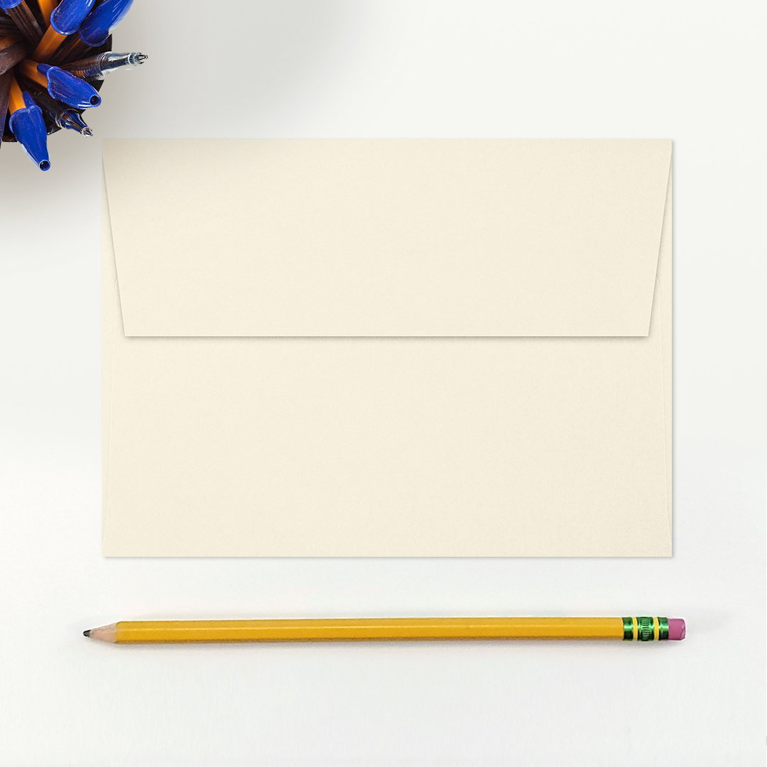 Natural Recycled 32lb A7 Invitation Envelopes (5 1/4 x 7 1/4) with Peel & Seal