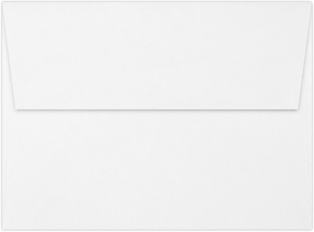 White 100% Cotton 32lb A7 Invitation Envelopes (5 1/4 x 7 1/4) with Peel & Seal