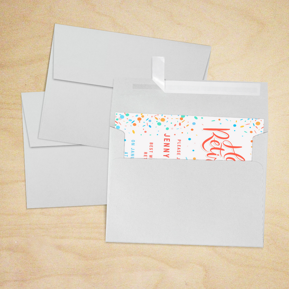 Pastel Gray 32lb A7 Invitation Envelopes (5 1/4 x 7 1/4) with Peel & Seal