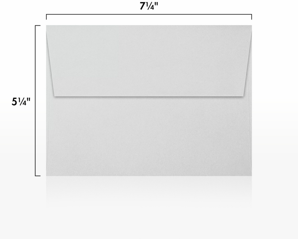 Pastel Gray 32lb A7 Invitation Envelopes (5 1/4 x 7 1/4) with Peel & Seal