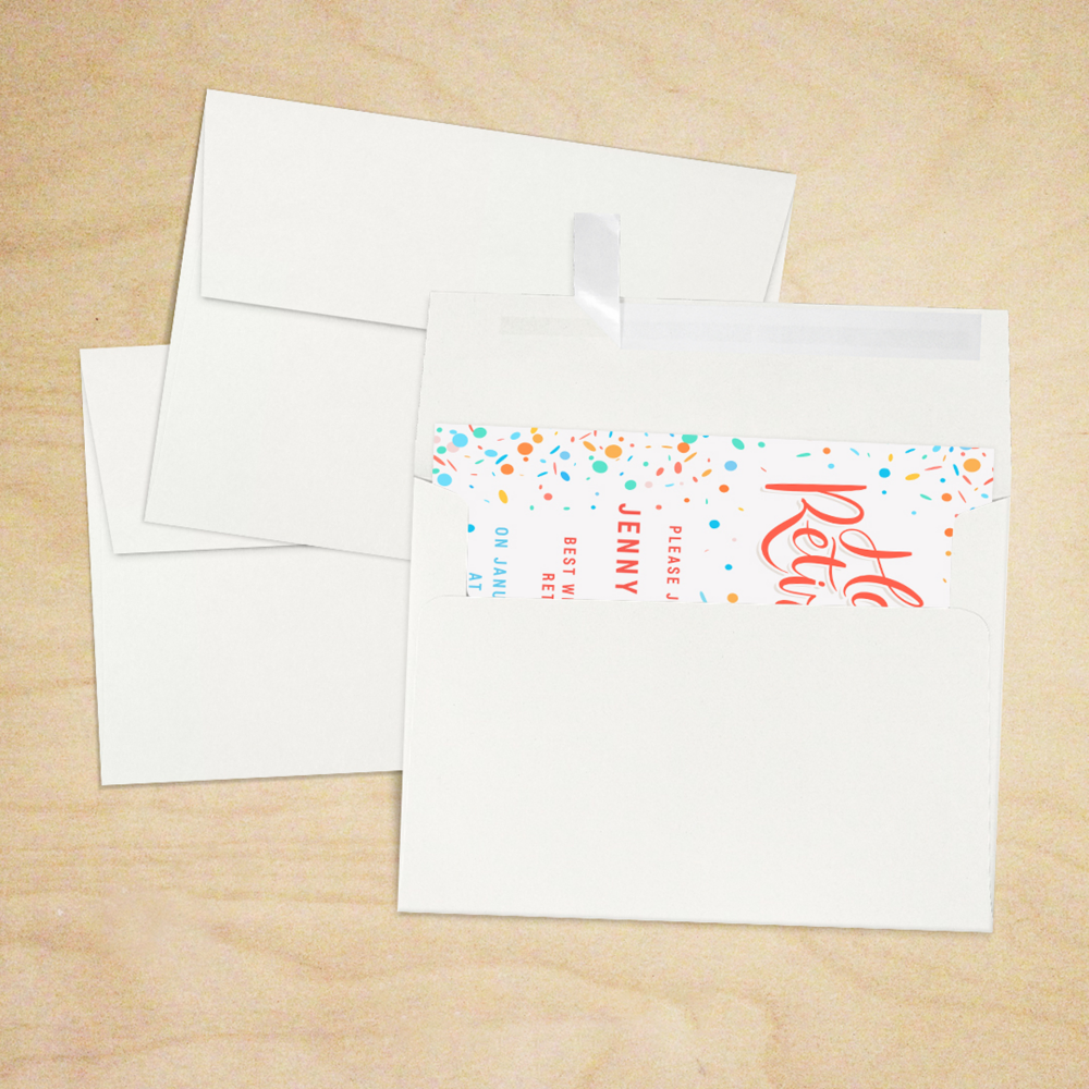Natural 100% Cotton 32lb A7 Invitation Envelopes (5 1/4 x 7 1/4) with Peel & Seal