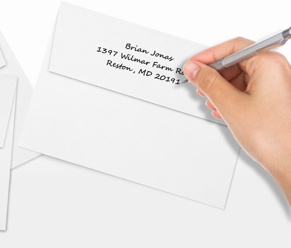 White Recycled 32lb A7 Invitation Envelopes (5 1/4 x 7 1/4) with Peel & Seal
