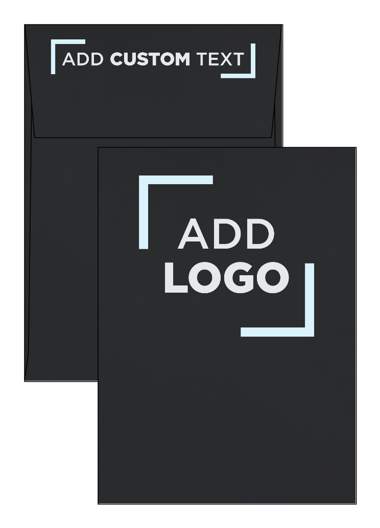 Smooth Midnight Black 32lb A7 Vertical Invitation Envelopes (5 1/4 x 7 1/4) with Peel & Seal