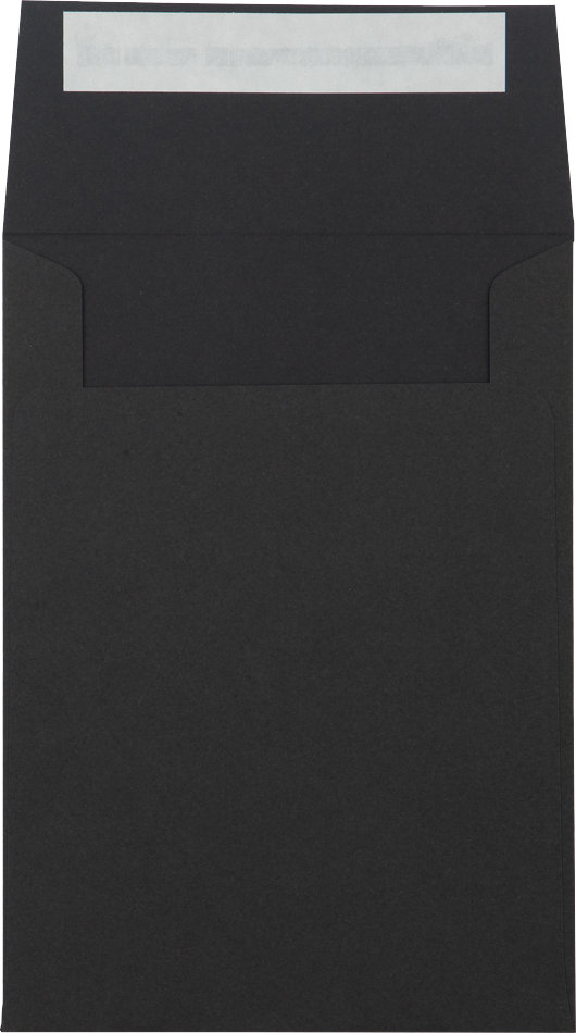 Smooth Midnight Black 32lb A7 Vertical Invitation Envelopes (5 1/4 x 7 1/4) with Peel & Seal