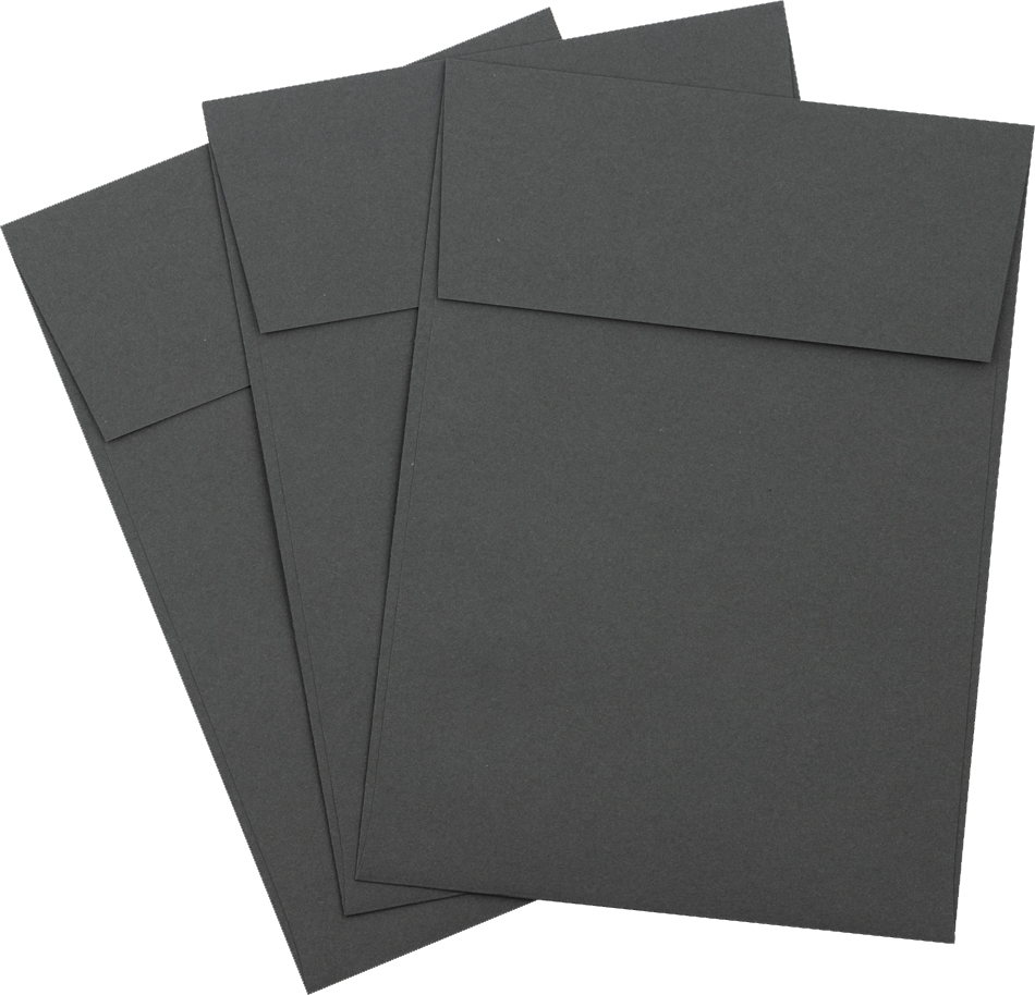 Dark Smoke Gray 32lb A7 Vertical Invitation Envelopes (5 1/4 x 7 1/4) with Peel & Seal