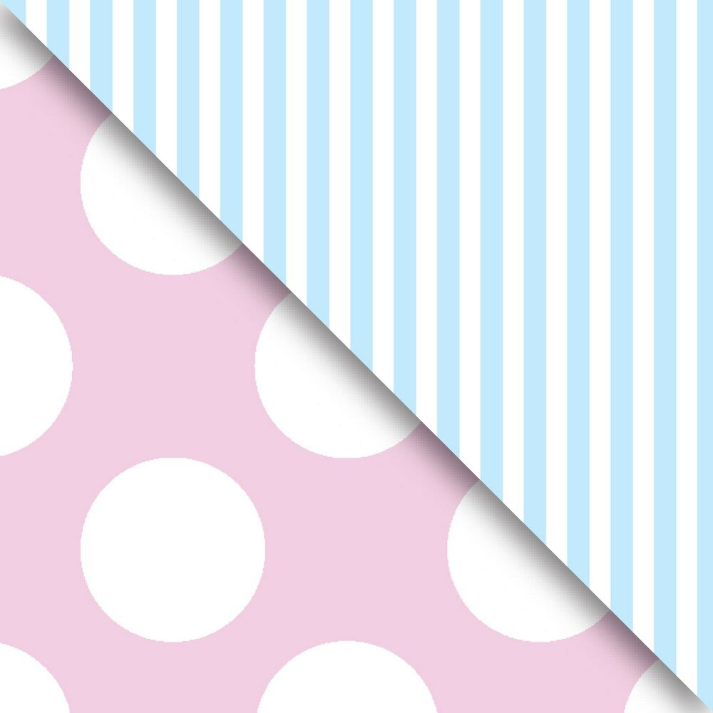 Pastel Pink and Pastel Blue Bulk Wrapping Paper (520 Sq Ft)