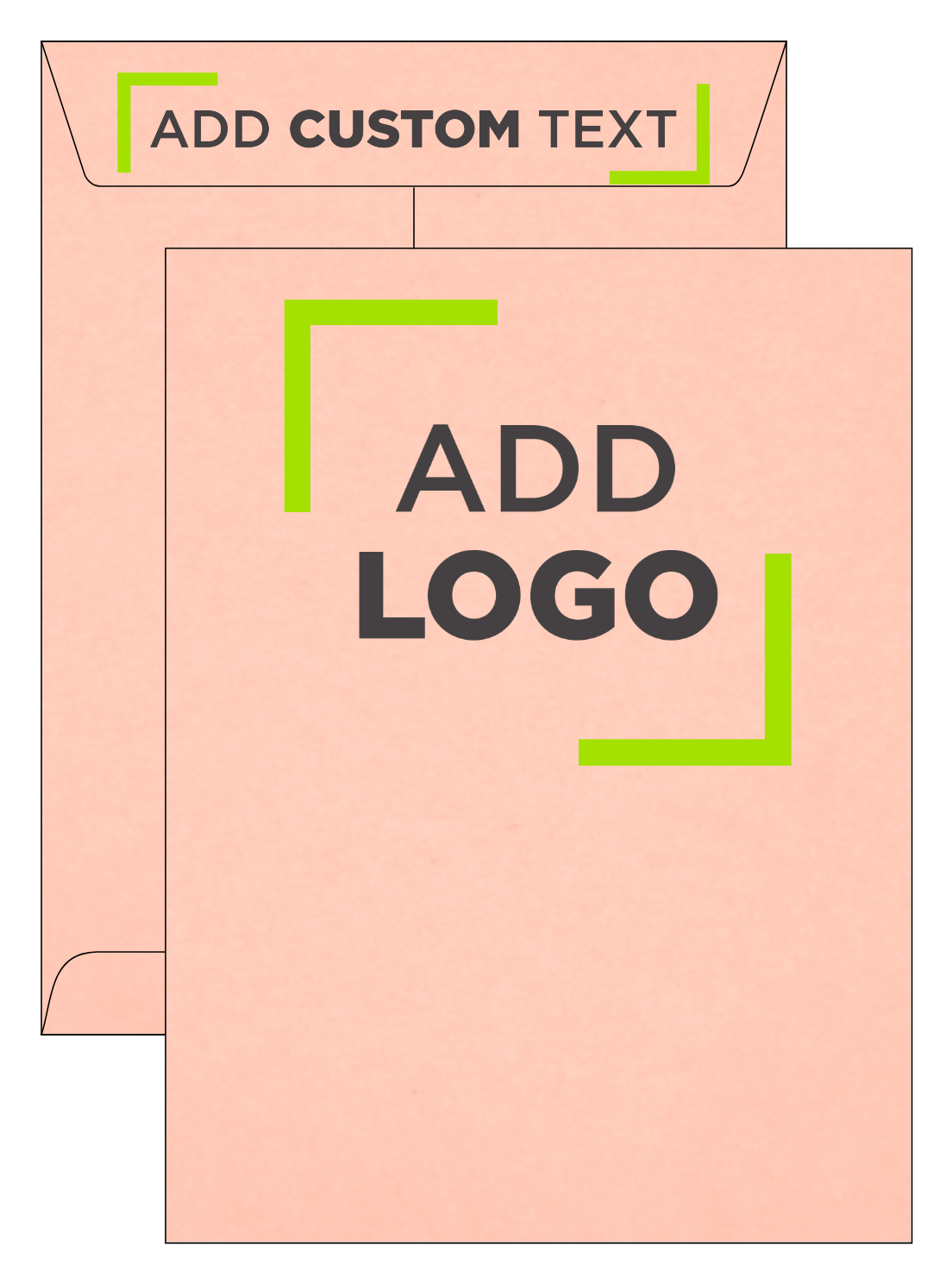 Blush Pink 32lb 9 x 12 Open End Envelopes with Peel & Seal