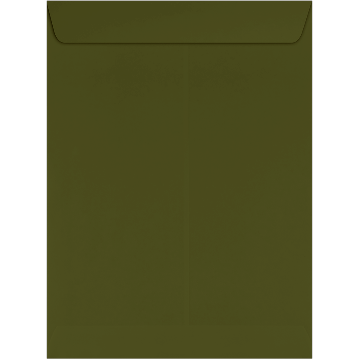 Dark Green Olive 28lb 9 x 12 Open End Envelopes with Peel & Seal