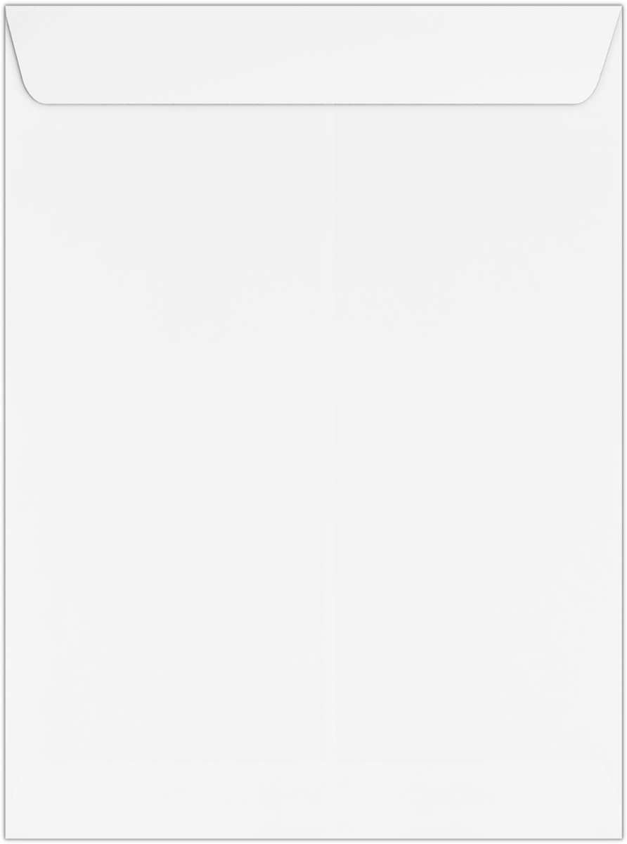 White Recycled 32lb 9 x 12 Open End Envelopes with Peel & Seal