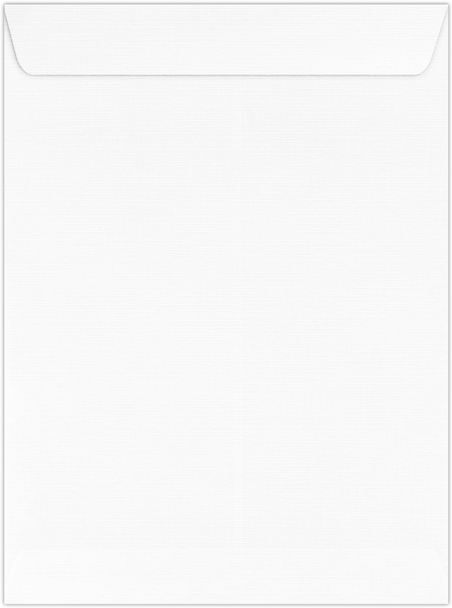 White Linen 32lb 9 x 12 Open End Envelopes with Peel & Seal