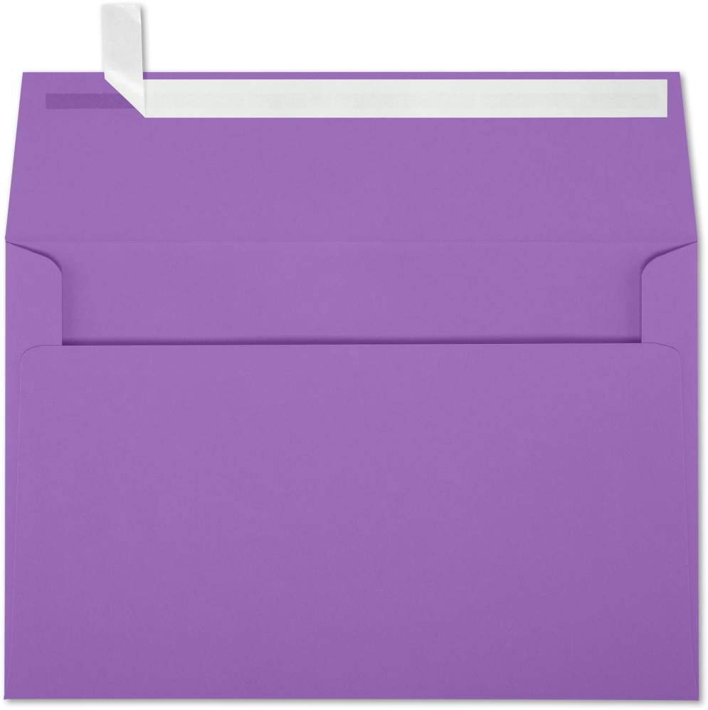 Violet Grape Purple 28lb A9 Invitation Envelopes (5 3/4 x 8 3/4) with Peel & Seal