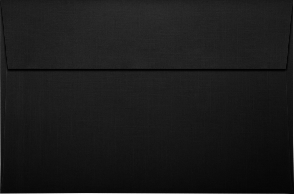 Black Linen 32lb A9 Invitation Envelopes (5 3/4 x 8 3/4) with Peel & Seal