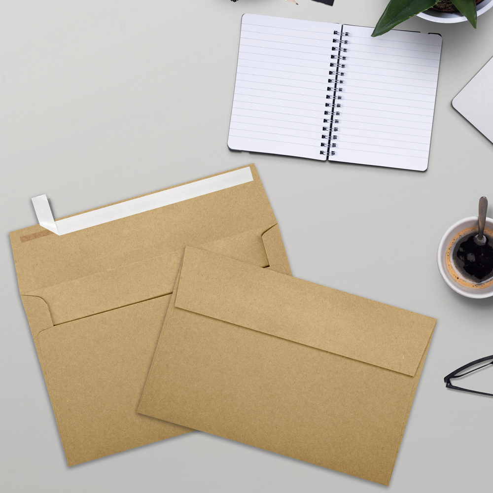 Grocery Bag 28lb A9 Invitation Envelopes (5 3/4 x 8 3/4) with Peel & Seal