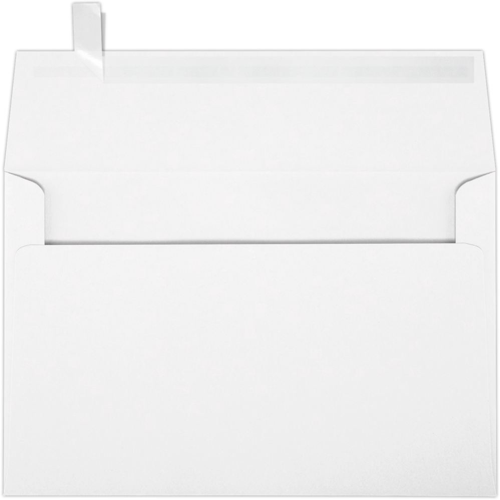 White Recycled 32lb A9 Invitation Envelopes (5 3/4 x 8 3/4) with Peel & Seal