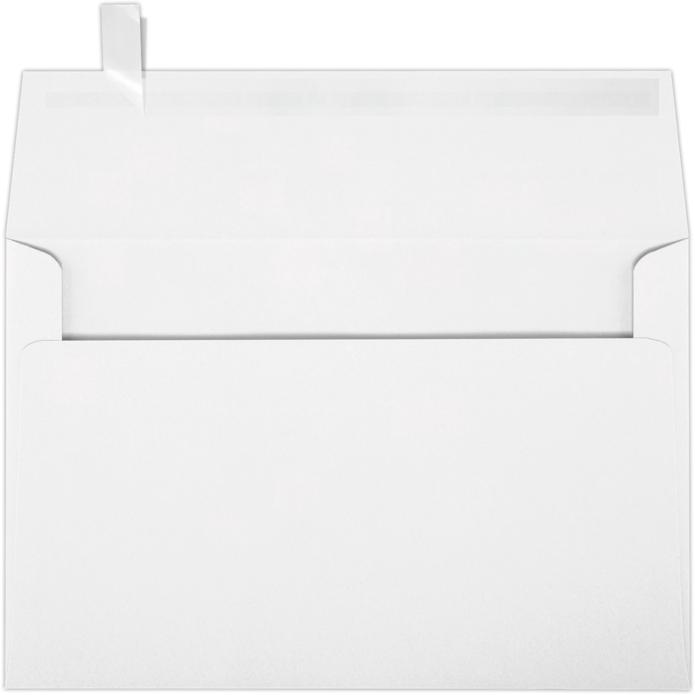 White 24lb A9 Invitation Envelopes (5 3/4 x 8 3/4) with Peel & Seal